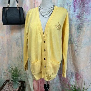 VTG📌 Glen Castle  Scottish V-Neckline Cardigan Pure Wool Machine Washable
